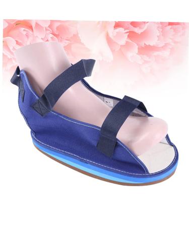 GLEAVI Square Toe Sandals for Women - Ankle Braces for Broken Feet - Foot Protective Shoes for Fracture Care - Blue - Buy Online on GoSupps.com