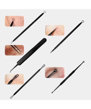 Funien Acne Blackhead Tweezer Puller 11 Pieces Comedone Extractor Tool Black Spot Removal with Case - Buy Online on GoSupps.com