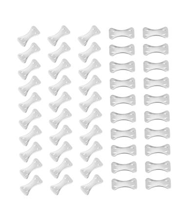 100pcs Four Teeth Butterfly Buckle Bandage Clasp Aluminum Bandage Clip Bandage Supplies Bandage Fastener Clip Bandage Accessories Bandage Replaceable Clip Bandage Fastener Clasp Silver 2.7x1.8cm