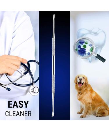 Pet Teeth Cleaning Tool 6.5 Inch Stainless Steel Double Header Plaque Remover for Cats & Dogs - Rust-Resistant | By Majestic Bombay - Buy Online on GoSupps.com