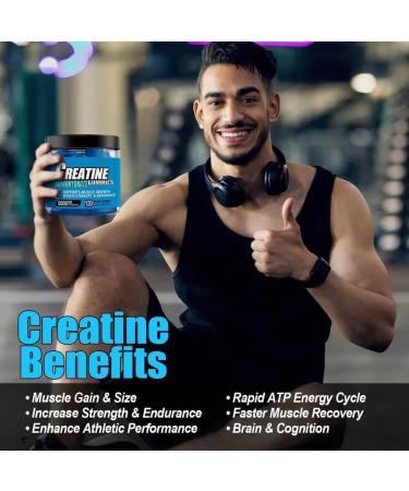Buy RELIBLE LLC Creatine Monohydrate Gummies - 5g Creatine for Strength & Muscle Vegan & Sugar-Free Blueberry Flavor 120 Count - International Shipping Available - Buy Online on GoSupps.com