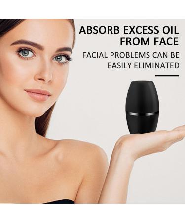 3 short round volcanic stone sticks oil-absorbing face roller for oily skin with volcanic stone roller facial roller cleansing face facial care tool reusable (multi-color) - Buy Online on GoSupps.com