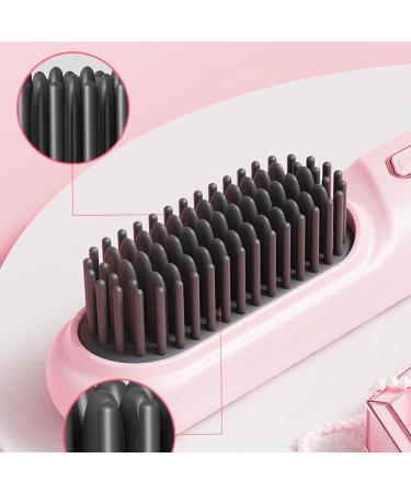 miduoidn Frizz-Free Hair Styling With 4-speed Temperature Control Negative Ion Hair Care Device Wireless Straight Hair Comb Pink - Buy Online on GoSupps.com