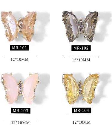TQUXNGA Nail Art Crystal 3D s Kits for Butterfly Style Nails Jewels for Manicures fts Phones Jewelry Bag - Buy Online on GoSupps.com