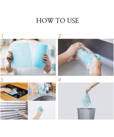 HOMETNER Pink Dish Scouring Pad Towel: Daily Disposable Scrubber for Dishwashing & Cleaning - 60 Sheets/Roll - Buy Online on GoSupps.com