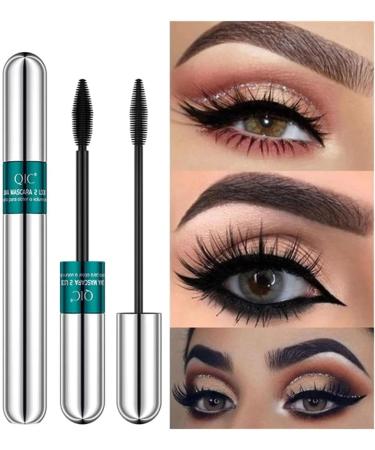 4D Silk Fiber Mascara Intense Black Volume Lengthening Thickening Thick Long Lasting Naturally Eye Makeup Mascara False Eyelash Effect - Buy Online on GoSupps.com