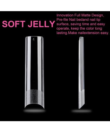UNA GELLA XXL Soft Gel Tapered Square Nail Tips - 120PCS, Extra Long & Full Cover for Perfect Fit - Ideal for Nail Extension at Home or Salon - Buy Online on GoSupps.com