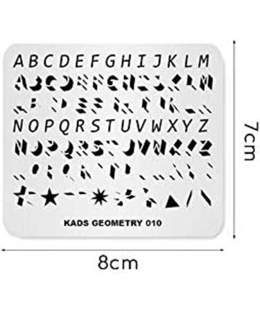 BANGSUN Nail Stamping Plate - Fashion Geometry Words Letters & Stars Pattern | Multi Design for Stunning Nail Art - Buy Online on GoSupps.com