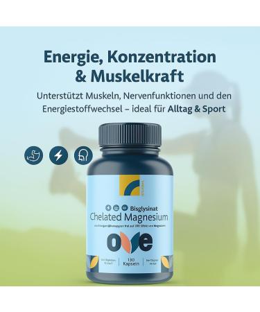  ove Magnesium Chelate 225 mg High bioavailability & high dose 120 Vegan Capsules Pure Magnesium Bisglycinate A-Free - Buy Online on GoSupps.com