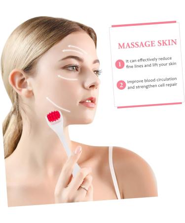 Beaupretty Silicone Eye Cream Roller & Face Massager | Portable Beauty Instrument for Effective Skincare | Red 13.5x3x1.2CM - Buy Online on GoSupps.com
