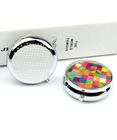 Portable 3-Compartment Pill Box | Travel Pill Organizer for Handbag & Pocket | Colorful Square Design - Buy Online on GoSupps.com