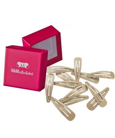 Hair -minded more grip hair clips anti slide (12 pieces | beige | approx. 5cm) for blond hair including box for storage (box - pink) - Buy Online on GoSupps.com