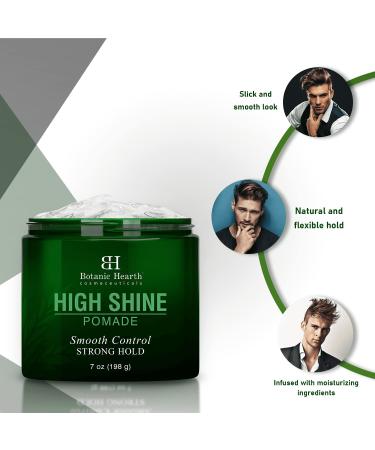 Botanic Hearth Hair Pomade - High Shine & Strong Hold - Hair Styling Paste for Men and Women - 7 oz - Buy Online on GoSupps.com