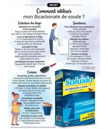 Baking Soda Food & Maintenance 1.5 kg - Soluxia - Made in France - Buy Online on GoSupps.com
