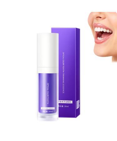Purple Whitening Toothpaste, Violet Teeth Whitening Oral Cleaning Toothpastes, Color Corrector Serum Included, Teeth Whitening Booster, For Teeth Whitening (1)