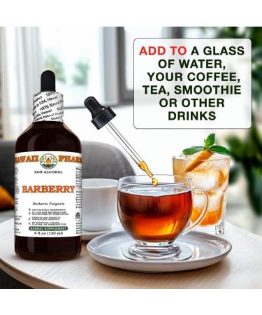 Hawaii Pharm Barberry Alcohol-Free Extract Glycerite for Heart Function Support Promotes Circulation Aids Detox and Digestion Supports Women s Wellness - 4 fl.oz 4 Fl Oz (Pack of 1) - Buy Online on GoSupps.com