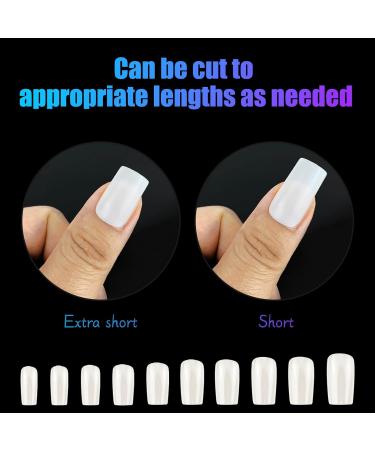 100 Pcs False Nail Tips with Storage Case-Full Cover Coffin Nails in 10 Sizes for Nail Salons and DIY Nail Art-Long Lasting and Durable Artificial Fingernails for Glamorous Looks (Square Natural) 1 count (Pack of 1) Natural - Buy Online on GoSupps.com