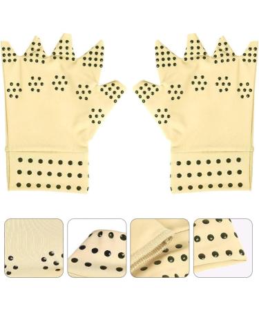 Buy Fingerless Mittens for Men - Magnetic Gloves for Carpal Tunnel & Tendonitis (Khaki) - International Shipping Available - Buy Online on GoSupps.com