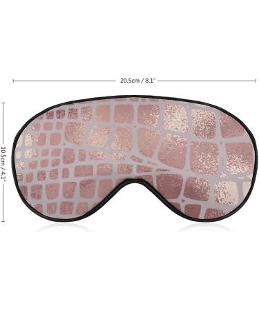 Buy Rose Gold Snake Skin Sleep Mask for Women | Adjustable Eye Shades with Elastic Strap - Perfect for Travel & Relaxation - Buy Online on GoSupps.com