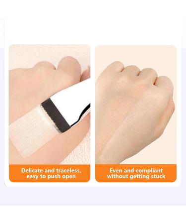 Flat Foundation Brush for Liquid Makeup - Liquid Blush Brush - | Ultra Thin Flat Head Foundation Brush - Soft Dense Flat Makeup Brush Beauty Brushes for Face Makeup Cosmetic Application Aluminum tube rubber handle - Buy Online on GoSupps.com