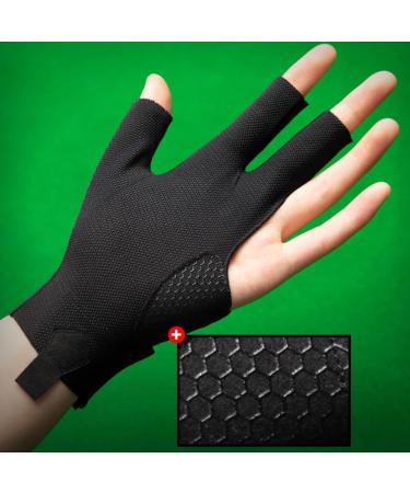Tokaneit Three Finger Billiard Gloves - Breathable Non-Slip Snooker Gloves for Left-Handed Players - Black Pool Gloves - Buy Online on GoSupps.com