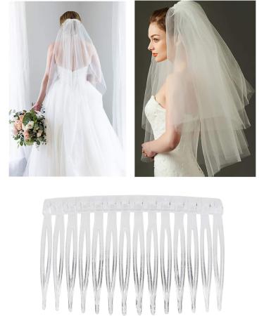 20 Pack Transparent Small Plastic Side Combs & Hairpins - Perfect for Brides Weddings DIY Headgear & French Twist Updos - Buy Online on GoSupps.com