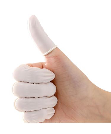 Finger Gloves Flexible Waterproof Protective Fingertips Gloves Comfortable Multipurpose Good Elasticity 100pcs for Makeup Remover