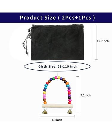 BKDMZZMY Bird Cage Seed Catcher 2 Pack - Large Bird Cage Covers with Adjustable Drawstring - Parrot Cage Skirt with Soft, Airy Nylon Mesh - White and Black - Buy Online on GoSupps.com