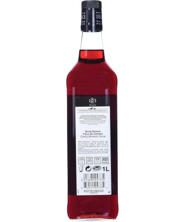 Maison Routin 1883 Cherry Blossom Flavour Syrup 1L Glass bottle - Buy Online on GoSupps.com