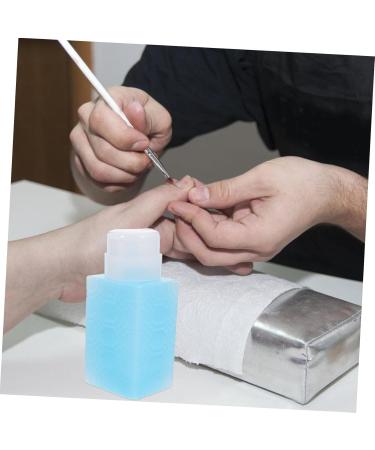 FRCOLOR Specialized Mesa Para U as Acr licas Nail Polish Remover Dispenser Press Bottle Nail Oil Alcohol Pump Bottle Dispenser Makeup Remover Dispenser Square Manicure Tools 6x5x13cm Blue - Buy Online on GoSupps.com