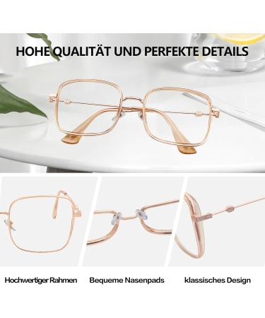 Buy Kaeoisfu Oversized Metal Frame Reading Glasses for Men & Women | Extra Large Anti-Blue Light Computer Glasses for Large Heads & Faces | Fashionable & Comfortable - Buy Online on GoSupps.com