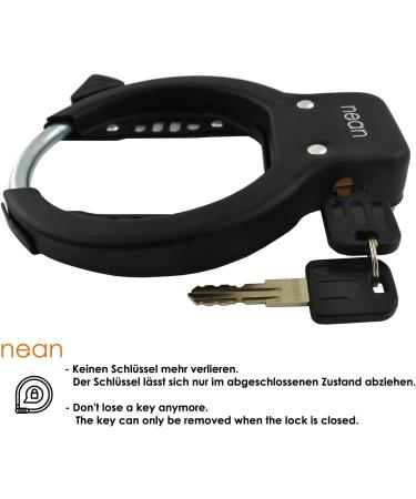 Nean Bicycle Lock - Frame Lock with Chain Ring & Rim Lock Black 5.5 x 900 mm | Secure Your Bike Internationally - Buy Online on GoSupps.com