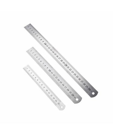 Stainless Steel Ruler Metal Ruler with Conversion Chart 15 20 and 30 cm