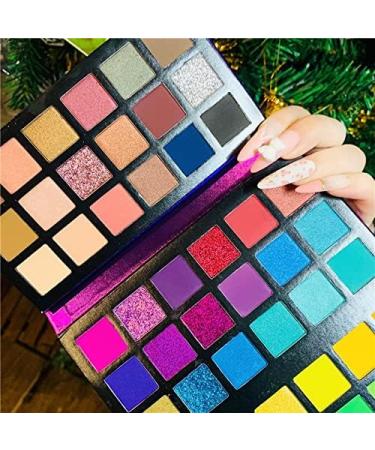 DUnLap Beauty Palette 72 Colors Matte Glitter Eyeshadow Palette Colorful Eyeshadow Neon Eye Pigments Christmas Makeup Palette Professional Eyeshadow Palette 1PC - Buy Online on GoSupps.com