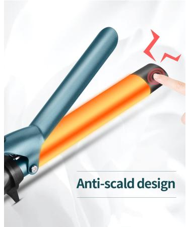CkeyiN 32mm Barrel Ceramic Curling Wand with Clip | Volume Waves Curling Tong | 30 Second Heat Up | Heat Resistant Glove | Green - Buy Online on GoSupps.com