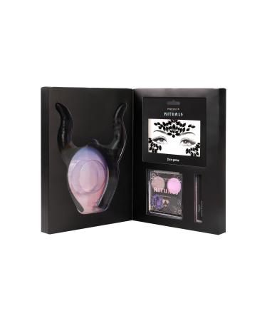 Profusion Cosmetics Rituals 4 PC Look Kit | Face Gems Shadow Quad Brush & Matte Black Lipstick for Magical Beauty - Buy Online on GoSupps.com