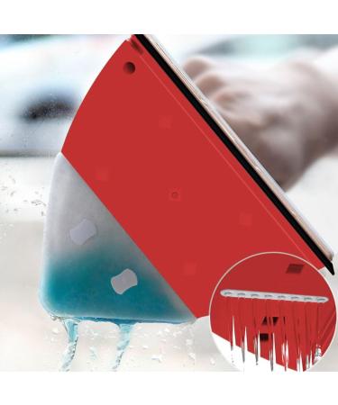 luxurious Magnetic Glass Window Cleaning Tool Water Discharge Double-Layer Wiper Household Special Window Cleaner for Home C Easy to Use White&red - Buy Online on GoSupps.com