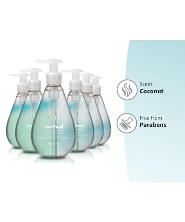 Method Coconut Water Gel Hand Wash - Biodegradable Formula - 6 Pack 12 fl oz - Buy Online on GoSupps.com