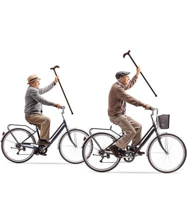 FLYDRUM 36 Inch Wooden Walking Cane - Ergonomic One-Piece Wood Stick for Men and Women - A-Walnut - Buy Online on GoSupps.com