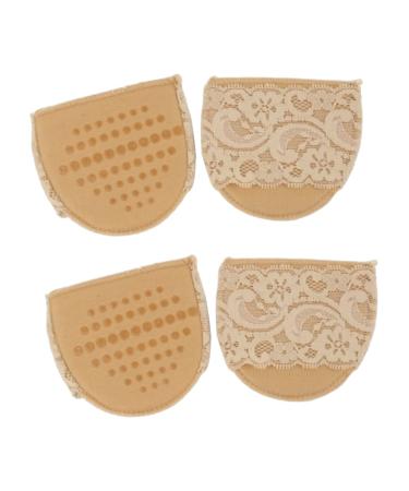 FRCOLOR 2 Pair High Heel Pad High Heels Cushion Forefoot Pads for Women Heels Shoe Pads for High Heels Feet Pads for Heels Half Shoe Insoles Shoe Inserts High Heel Shoe Pad Miss Damping Khaki Medium