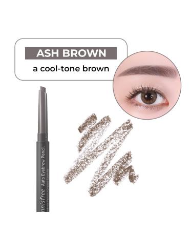 Innisfree Auto Eyebrow Pencil - Ash Brown | Long-lasting & Natural Look - Buy Online on GoSupps.com