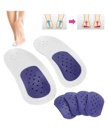 Arch Support Insoles Comfort Relieve Pressure Pain Reusable Multiple Sizes Shoe Insoles with Four Replacement Pads for Running for Walking(A)