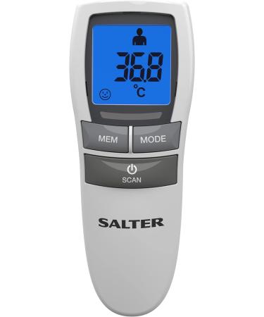 Salter TE-250-EU No Touch Infrared Thermometer - Forehead & Object Mode, Night Mode, Fever Alarm - 30 Memory Recall - Backlit Display - Instant & Accurate - for Babies/Adults - Buy Online on GoSupps.com