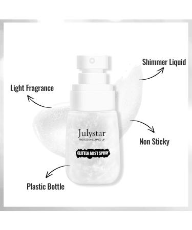 Erinde Body Glitter Spray Face Glow Illuminator Liquid Highlighter Shimmer& Sparkle Make Up Moisturizing Glow Drops Luminizer with Light Fragrance Non-Sticky 50ml #02 Silver 50ml 1 ml (Pack of 1) - Buy Online on GoSupps.com