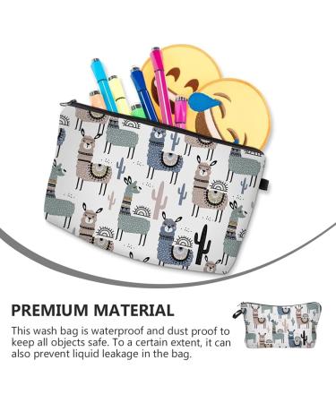 Minkissy Alpaca Cultural Handbag - Waterproof Portable Cosmetics Organizer for Women (22x18 cm) - Buy Online on GoSupps.com