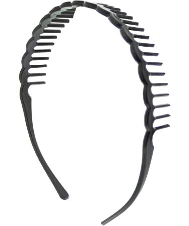 Zac's Alter Ego Set of 3 Strong Black Plastic Teeth Comb Hair Alice Headbands/Alicebands - Buy Online on GoSupps.com