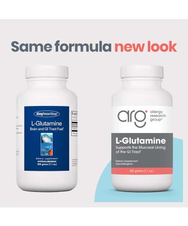 Allergy Research Group L-Glutamine Powder - Gut Health for Men & Women Free Form Amino Acid Pure 4.7g Supplement - 7.1 Ounce - Buy Online on GoSupps.com