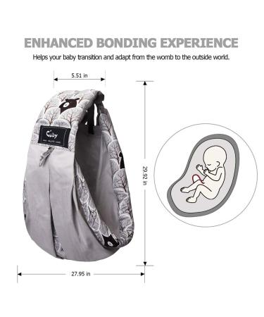 Cuby Natural Cotton Baby Carrier - Extra Comfortable for Newborns & Infants | Gray | Ideal for Baby Registry - Buy Online on GoSupps.com