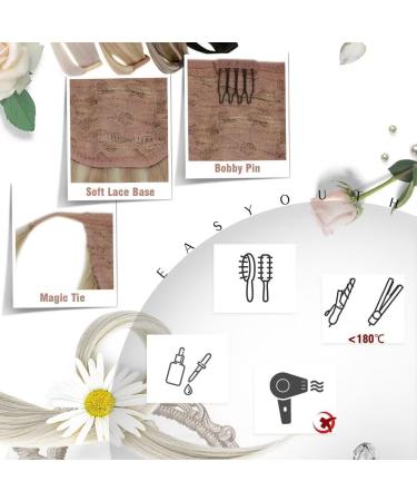 Easyouth Human Hair Blonde Ponytail Extensions 12 Inch - Highlight Blonde Wrap Around Ponytail 70g - 4-Pony Style #16P22(#16P24) - Buy Online on GoSupps.com