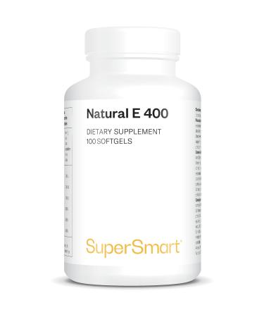 Vitamine E Naturelle - (D-Alpha Tocoph rol) - Bonne Sant de la Peau et des Cheveux - Aide Prot ger les Cellules Contre le Stress Oxydatif - 100 Softgels - Sans Gluten - SuperSmart